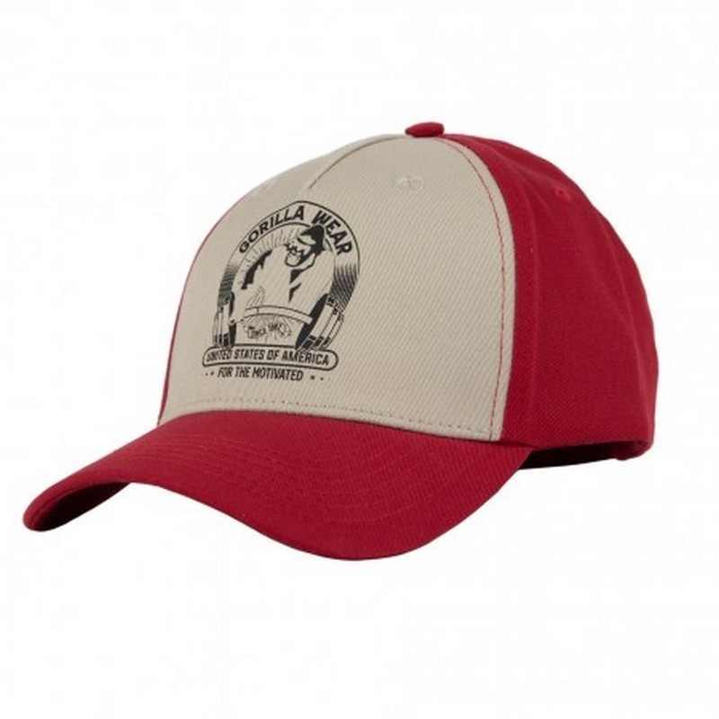 GORILLA WEAR CZAPKA Z DASZKIEM BUCKLEY RED/BEIGE