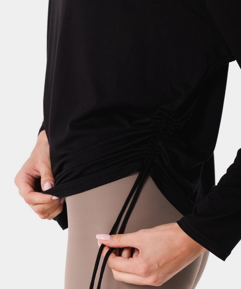 CARPATREE LONGSLEEVE RUCHING BLACK