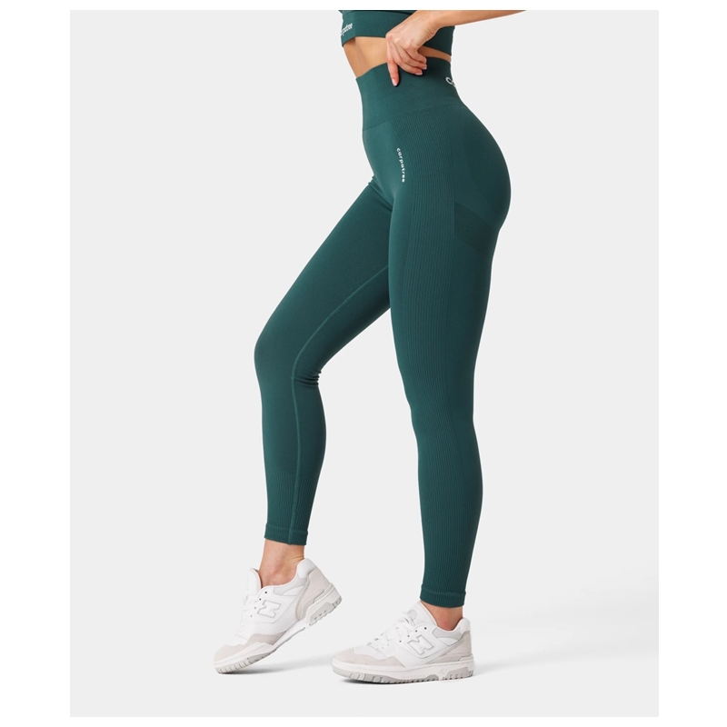 CARPATREE LEGGINSY BEZSZWOWE ALLURE FOREST GREEN BUTELKOWA ZIELEŃ