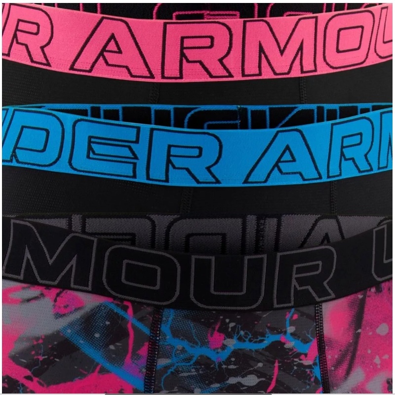 UNDER ARMOUR BOKSERKI PERFORMANCE TECH MESH PRINT 6IN 3 PACK 652