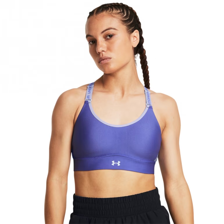 UNDER ARMOUR BIUSTONOSZ SPORTOWY INFINITY MID 2.0 FIOLET