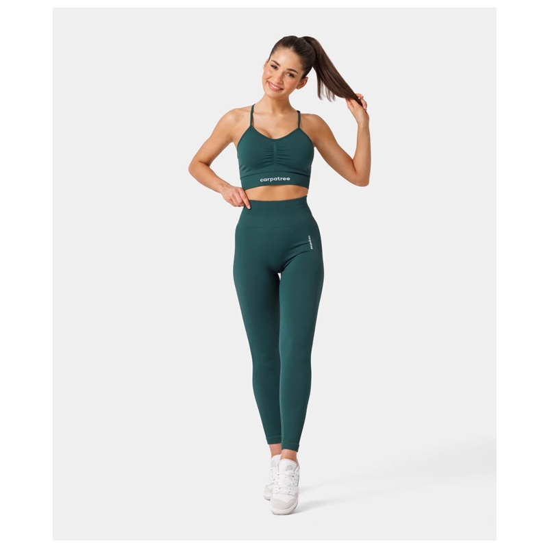 CARPATREE LEGGINSY BEZSZWOWE ALLURE FOREST GREEN BUTELKOWA ZIELEŃ