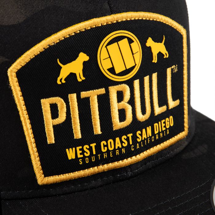 PIT BULL CZAPKA Z DASZKIEM DOGS ALL CAMO BLACK