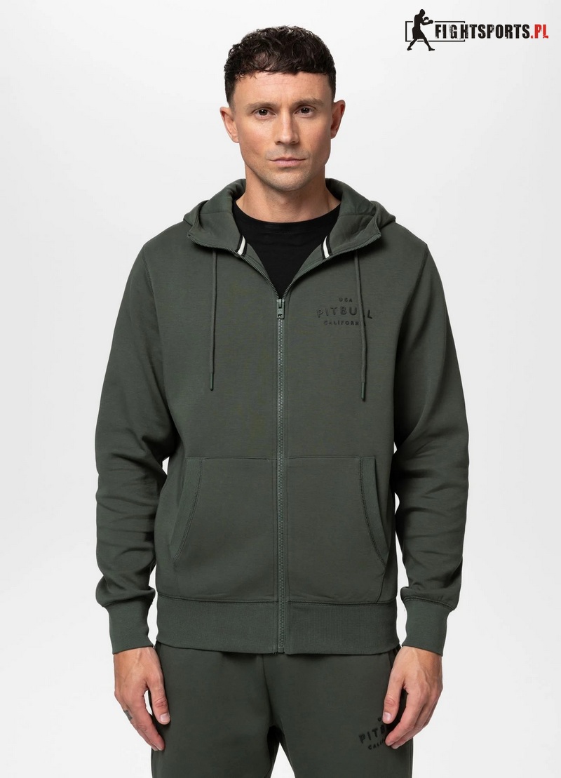 PIT BULL BLUZA ROZPINANA Z KAPTUREM SAMPSON OLD GREEN