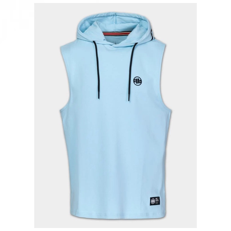 PIT BULL TANK TOP Z KAPTUREM MERCADO SPANDEX HILLTOP LIGHT BLUE