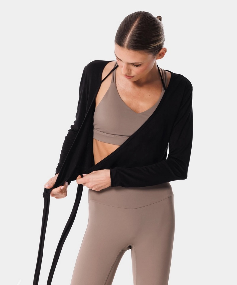 CARPATREE LONGSLEEVE WRAP OVER BLACK