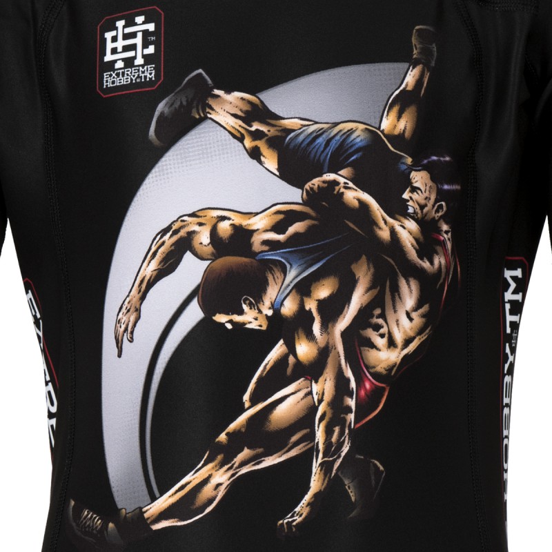 EXTREME HOBBY RASHGUARD KOSZULKA KIDS WRESTLING BLACK
