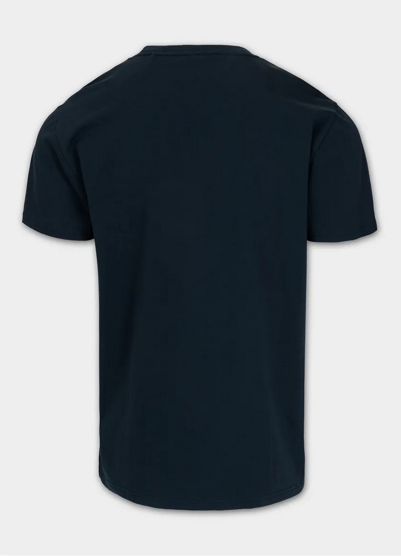 PIT BULL KOSZULKA NO LOGO SLIM FIT NAVY