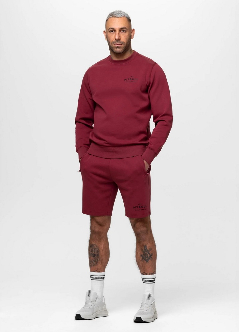 PIT BULL BLUZA CREWNECK SAMPSON BURGUNDY