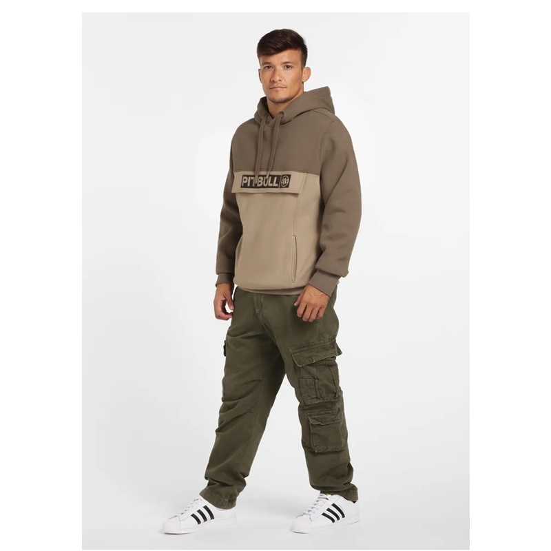 PIT BULL BLUZA Z KAPTUREM HILLTOP TWO COLORS BROWN/SAND