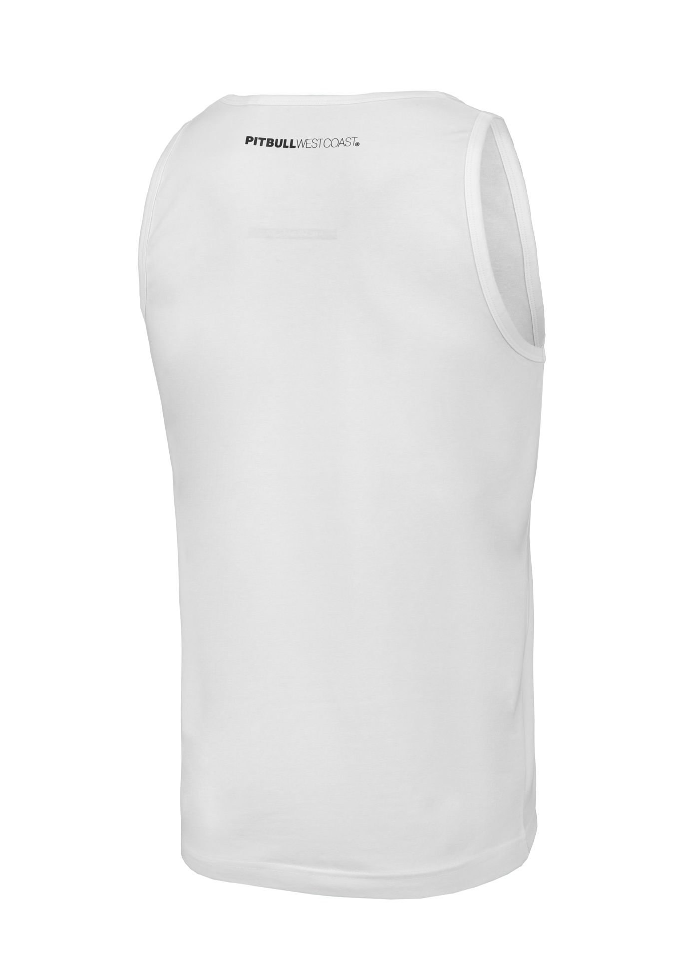 PIT BULL TANK TOP SMALL LOGO WHITE