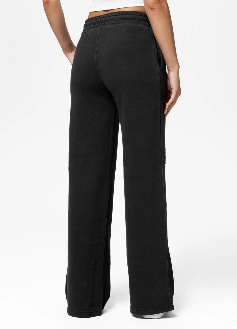 PIT BULL SPODNIE DRESOWE LOVIA WIDE LEG WASHED DARK GRAPHITE