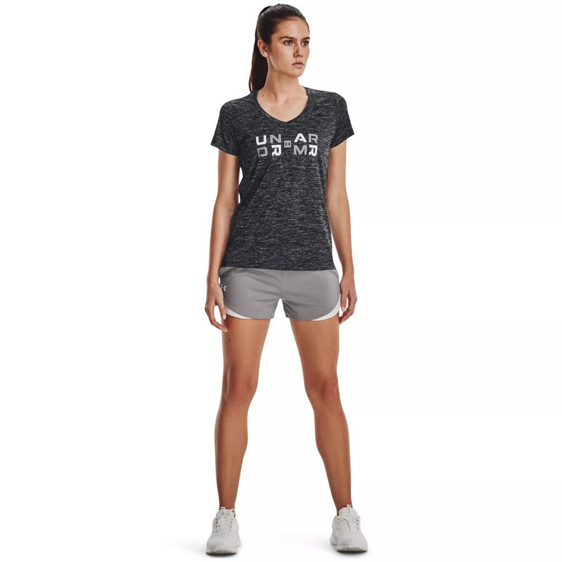 UNDER ARMOUR KOSZULKA TECH TWIST GRAPHIC V-NECK