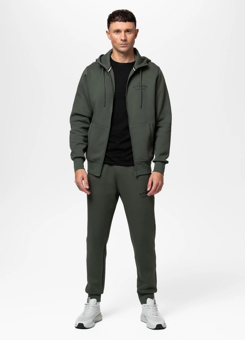 PIT BULL BLUZA ROZPINANA Z KAPTUREM SAMPSON OLD GREEN