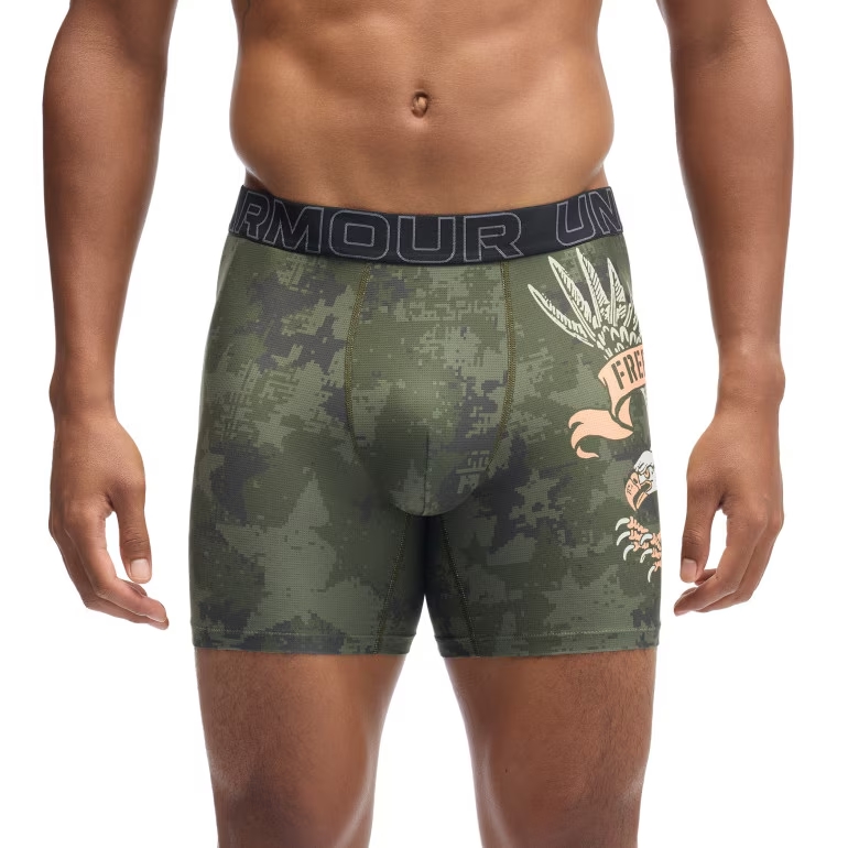 UNDER ARMOUR BOKSERKI PERFORMANCE TECH MESH PRINT 6IN 3 PACK 390