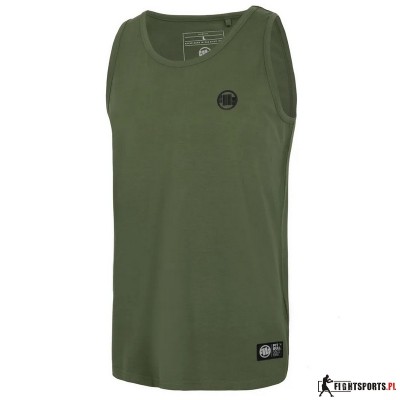 PIT BULL TANK TOP SMALL LOGO OLIVE