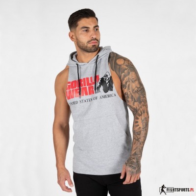 GORILLA WEAR TANK TOP Z KAPTUREM ROGERS GREY
