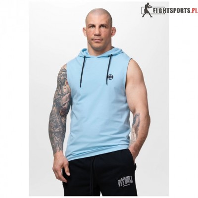 PIT BULL TANK TOP Z KAPTUREM MERCADO SPANDEX HILLTOP LIGHT BLUE