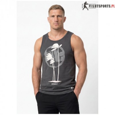 PIT BULL TANK TOP SLIM FIT PALMS GRAPHITE