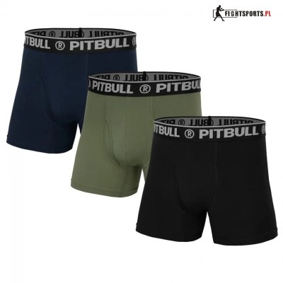 PIT BULL BOKSERKI 3 PACK CASUAL FLY OLIVE/D.NAVY/BLACK