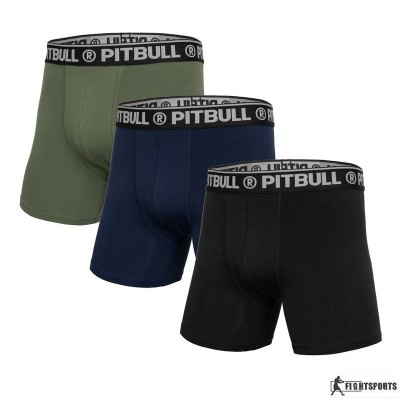 PIT BULL BOKSERKI 3 PACK CASUAL OLIVE/D.NAVY/BLACK