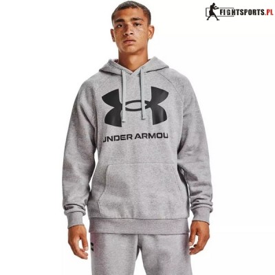 UNDER ARMOUR BLUZA RIVAL FLEECE BIG LOGO SZARA