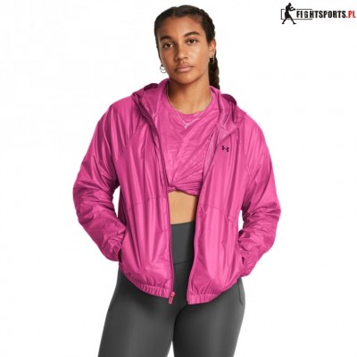 UNDER ARMOUR KURTKA DAMSKA BIEGOWA TRENINGOWA WIATRÓWKA WINDBREAKER PINK