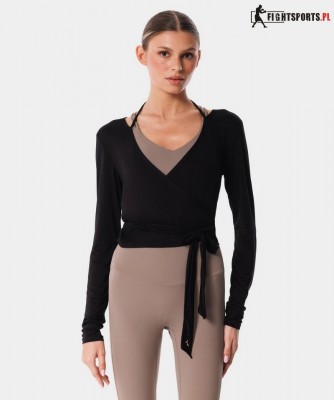 CARPATREE LONGSLEEVE BALLETCORE WRAP OVER BLACK