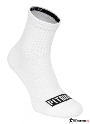 PIT BULL SKARPETKI HIGH ANKLE THICK WHITE