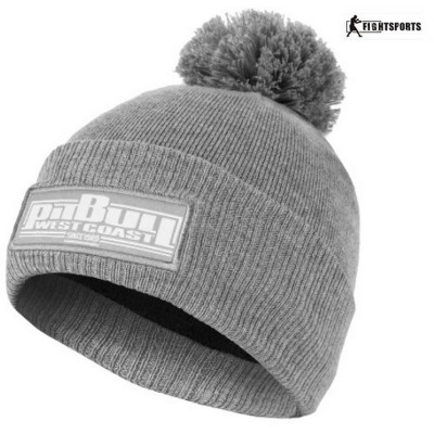 PIT BULL CZAPKA ZIMOWA BEANIE BUBBLE ONE TONE BOXING GREY