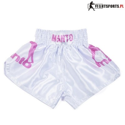 MANTO SZORTY MUAY THAI DUAL WHITE PINK