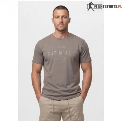 PIT BULL KOSZULKA SLIM FIT USA CAL TAUPE