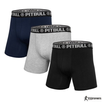 PIT BULL BOKSERKI 3 PACK CASUAL D.NAVY/G.MEL/BLACK