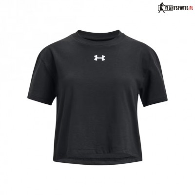 UNDER ARMOUR KOSZULKA DZIEWCZĘCA CROP TOP BLACK