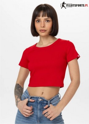 PIT BULL KOSZULKA CROPPED RIB RED