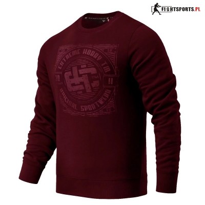 EXTREME HOBBY BLUZA MĘSKA CREWNECK WASH BORDO