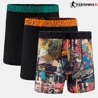UNDER ARMOUR BOKSERKI PERFORMANCE TECH MESH PRINT 6IN 3 PACK 002