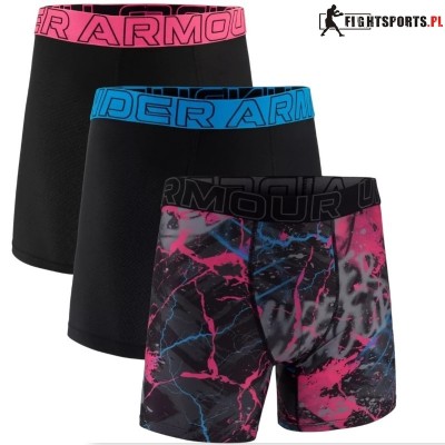 UNDER ARMOUR BOKSERKI PERFORMANCE TECH MESH PRINT 6IN 3 PACK 652