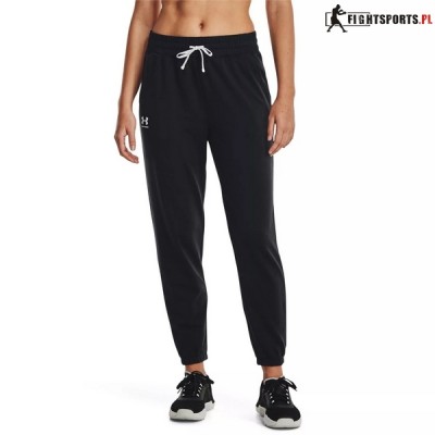 UNDER ARMOUR SPODNIE RIVAL TERRY JOGGER CZARNE