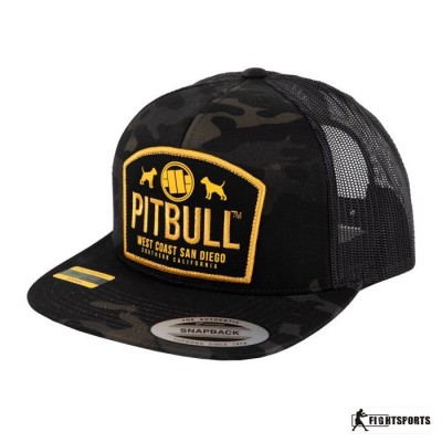 PIT BULL CZAPKA Z DASZKIEM DOGS ALL CAMO BLACK