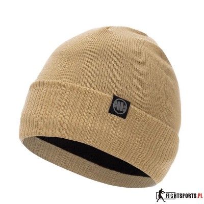 PIT BULL CZAPKA ZIMOWA BEANIE SMALL LOGO SAND