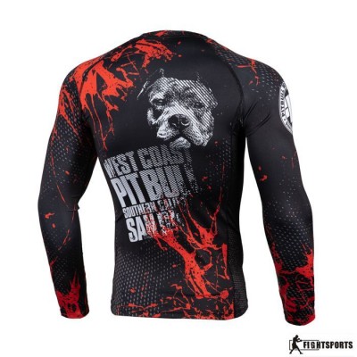 PIT BULL LONGSLEEVE RASHGUARD BLOOD DOG