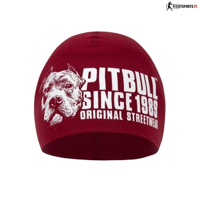 PIT BULL CZAPKA CIENKA BLOOD DOG BORDO