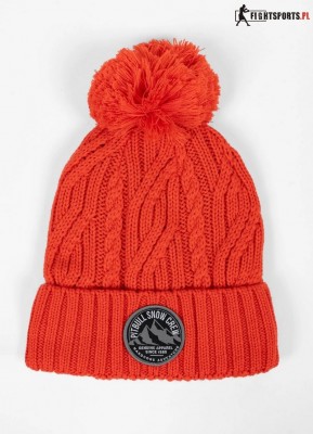 PIT BULL CZAPKA ZIMOWA Z POMPONEM SNOW CREW RED