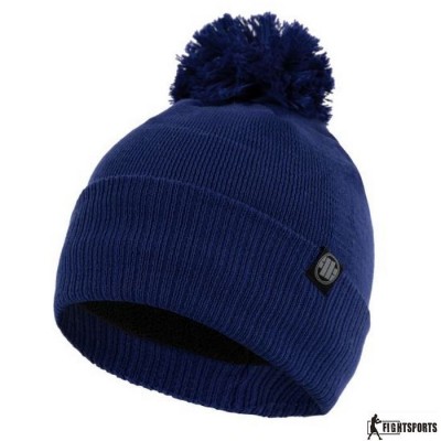 PIT BULL CZAPKA ZIMOWA BEANIE BUBBLE SMALL LOGO BLUE