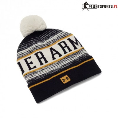 UNDER ARMOUR CZAPKA Z POMPONEM HALFTIME CZARNA 111