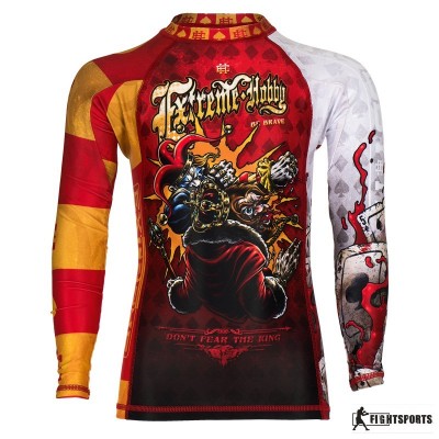 EXTREME HOBBY RASHGUARD LONGSLEEVE KIDS KILLER CARDS 2 RED