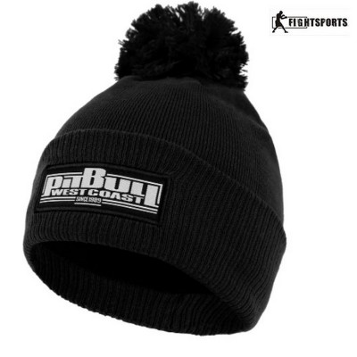 PIT BULL CZAPKA ZIMOWA BEANIE BUBBLE ONE TONE BOXING BLACK